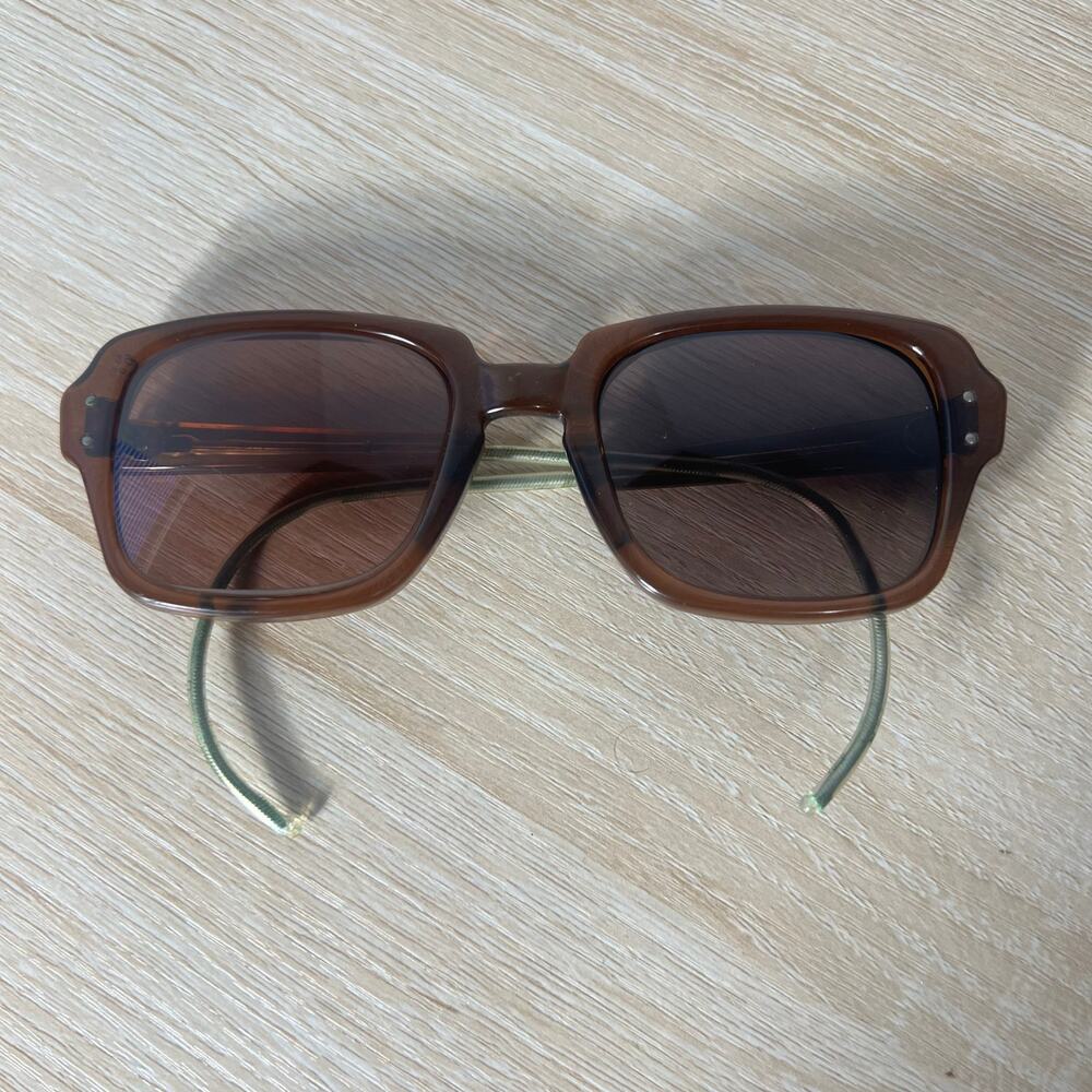 Vintage Romco 4 1/2 - 6 1/2 USS 52-20 Eyeglasses Wire Arms READ DESC Frame Brown